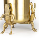 Bold Monkey Surrounded By Crocodiles Vase – Large
