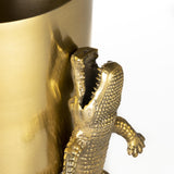 Bold Monkey Surrounded By Crocodiles Vase – Small