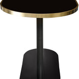 Kaisley Dining Table with Brushed Gold and Glass - 110cm