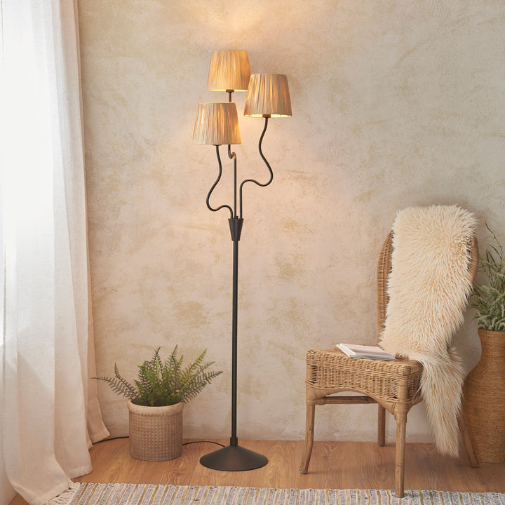 Branchlight 3 Light Floor Lamp – Black