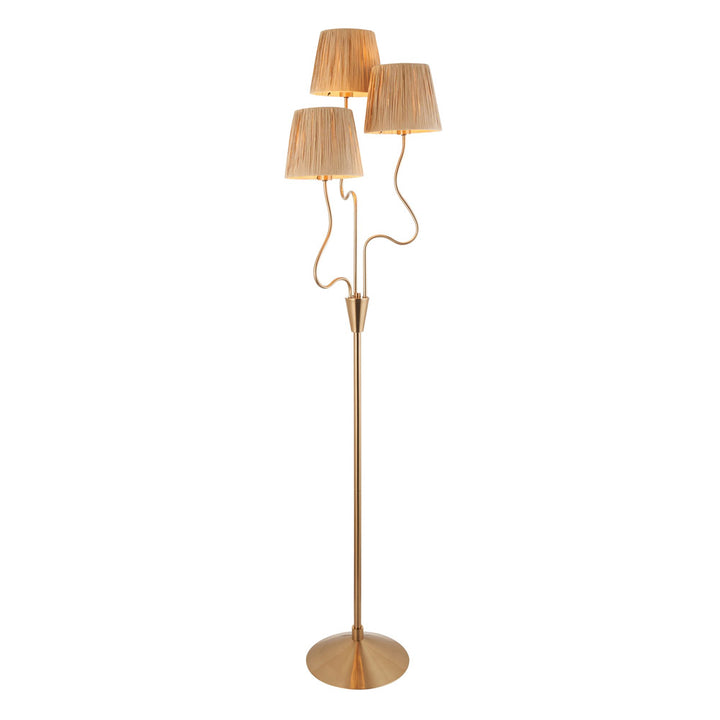 Branchlight 3 Light Floor Lamp – Brushed Aged Brass