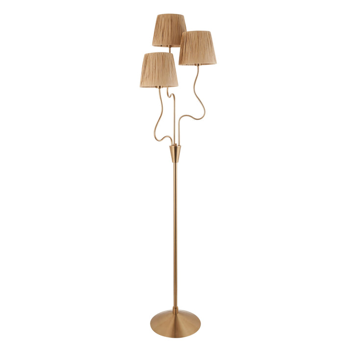 Branchlight 3 Light Floor Lamp – Brushed Aged Brass