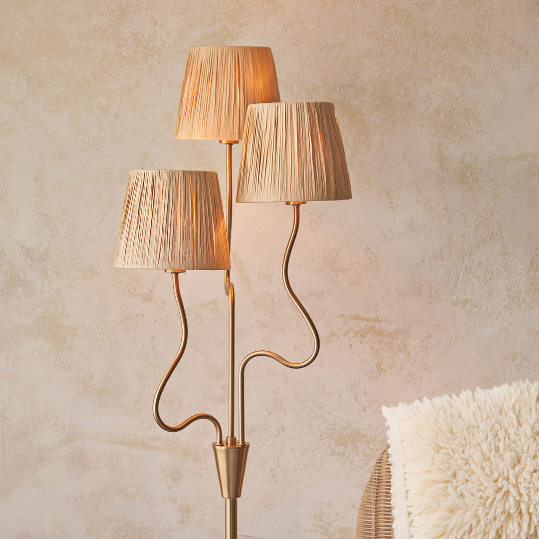 Branchlight 3 Light Floor Lamp – Brushed Aged Brass