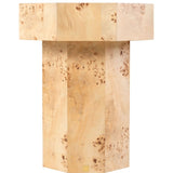 Branwell Side Table with Mappa Burl Veneer