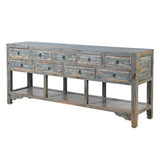 Brayden 9 Drawer Sideboard with Grey-wash Finish