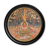 Buddha of the Western Pure Land – Oxford Round Framed Print