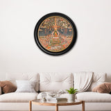 Buddha of the Western Pure Land – Oxford Round Framed Print