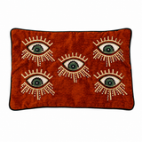 Burnt Orange Eyes Cushion Cover – Open Box Return