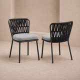 Liang & Eimil Ariana Outdoor Dining Chair – Hunter Stone & Charcoal Grey (CRIB 5) – Set of 2