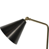 Libra Interiors Amelie Floor Lamp in Satin Grey and Brass
