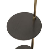 Libra Interiors Amelie Floor Lamp in Satin Grey and Brass