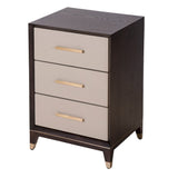 RV Astley Arnaude Bedside Table – Chocolate and Ceramic Grey