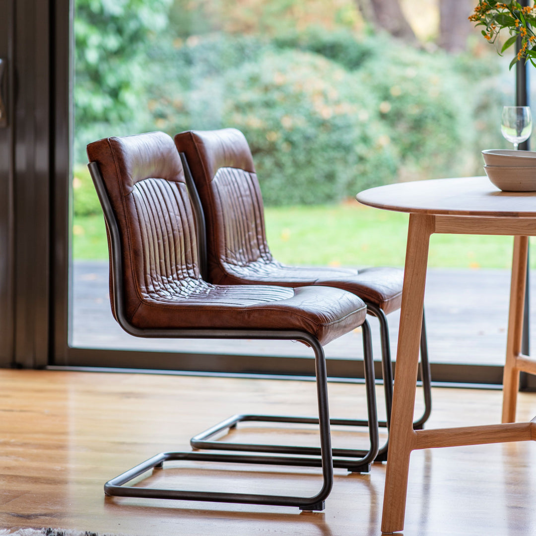 Caleb Leather Chair – Brown