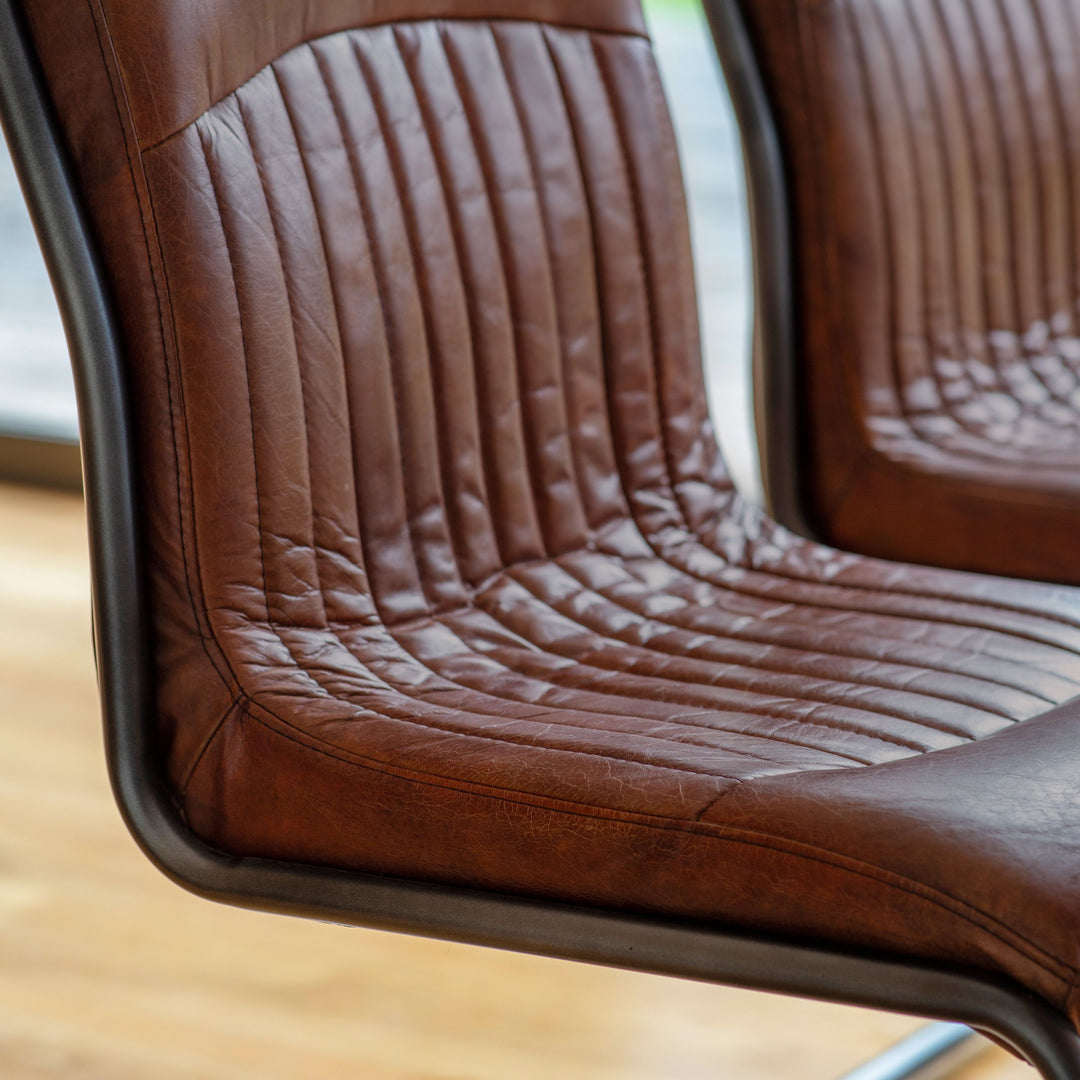 Caleb Leather Chair – Brown