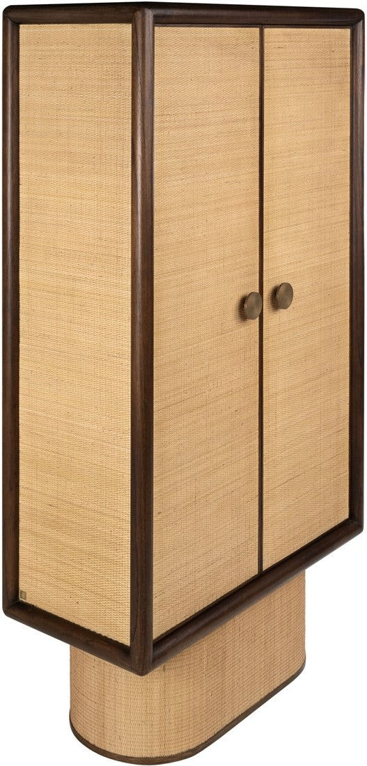 Cadence Cabinet in Mindi Wood and Rattan