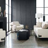 Caracole ReMix Hexagon End/coffee Table in Black