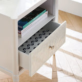 Caracole White Cap Bedside Table