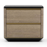 Caracole Madera Plinth Bedside Table – Chocolate Koto Matte