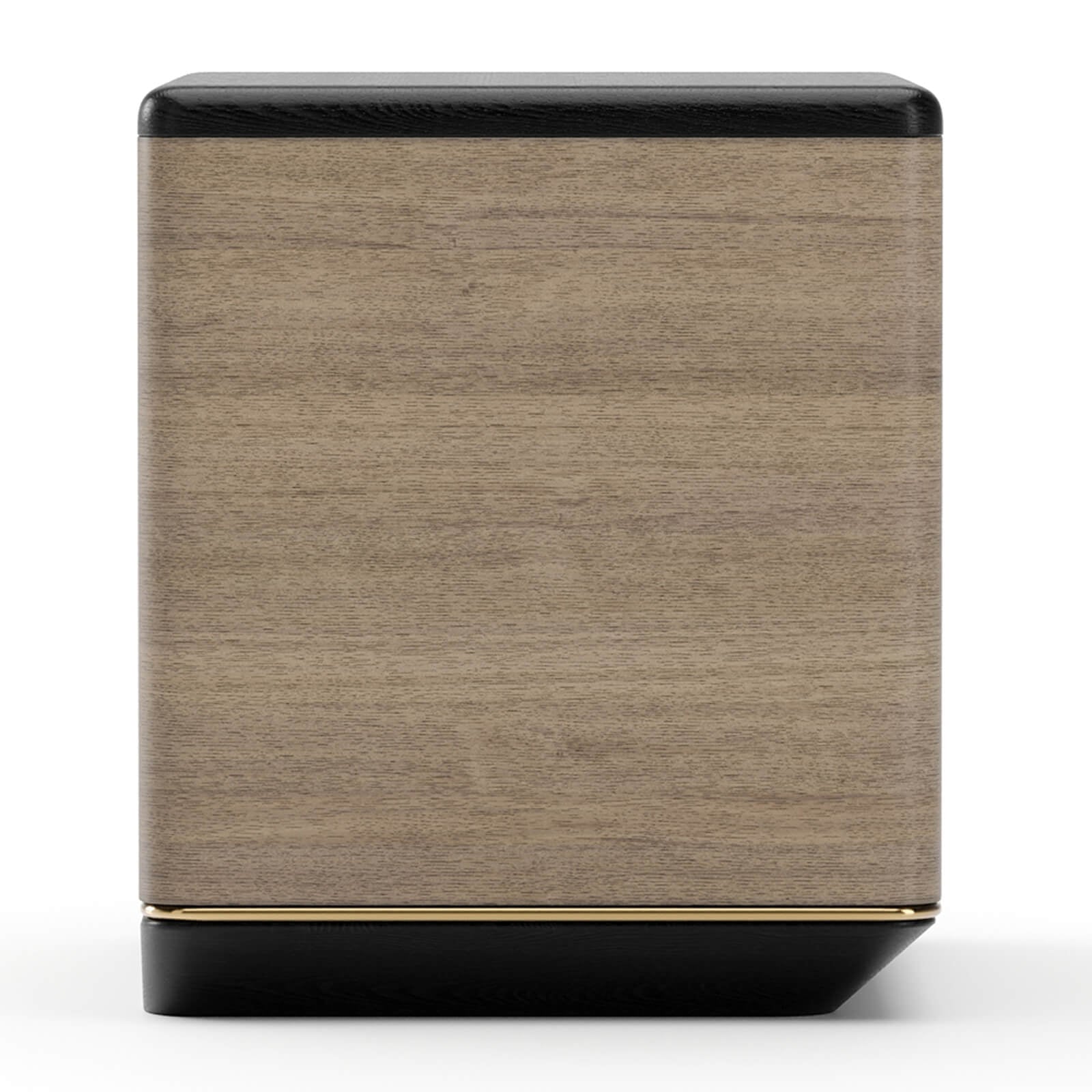 Caracole Madera Plinth Bedside Table – Chocolate Koto Matte