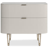 Caracole True Love Bedside Table in Matte Pearl – Large