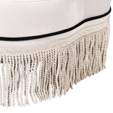 Carina Curved Ottoman with Tassels