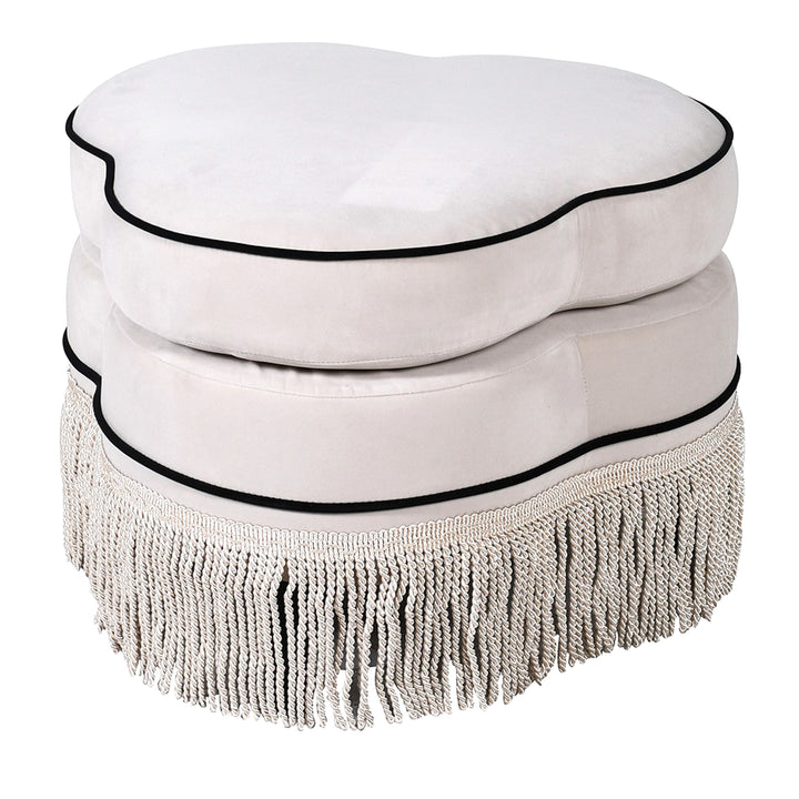 Carina Curved Ottoman with Tassels