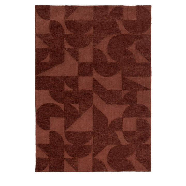 Caslow Geometric Rug – Brown – Large