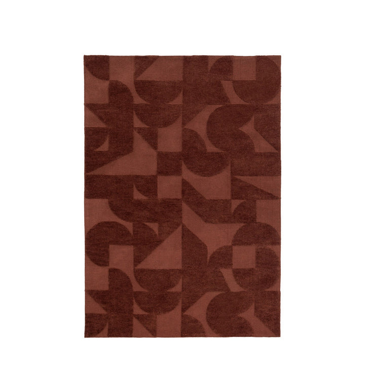 Caslow Geometric Rug – Brown – Small