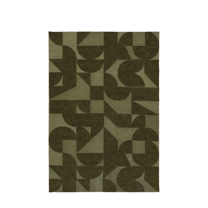 Caslow Geometric Rug – Green – Small