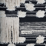 Libra Interiors Framed Handmade Rug Wall Monochrome Textured