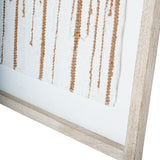 Libra Interiors Framed Handmade Rug Wall Taupe Textured