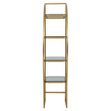 Caterina Right Half-moon Shelving Unit – Gold Finish