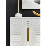 Cavan Geometric Sideboard – Off-white