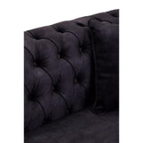 Cecilia 3-Seater Sofa – Dark Grey Velvet
