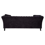 Cecilia 3-Seater Sofa – Dark Grey Velvet