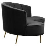 Celeste 3 Seater Sofa - Black Velvet