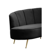 Celeste 3 Seater Sofa - Black Velvet
