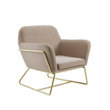 LPD Home Charles Armchair – Beige & Gold
