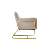 LPD Home Charles Armchair – Beige & Gold