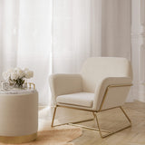 LPD Home Charles Armchair – Cream & Gold