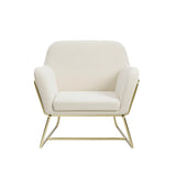 LPD Home Charles Armchair – Cream & Gold