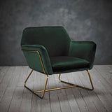 LPD Home Charles Armchair – Racing Green & Gold