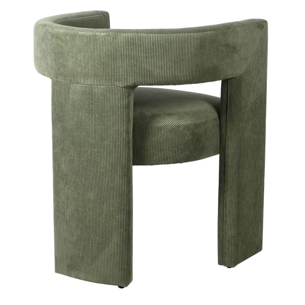 Charleston Dining Chair – Green Corduroy-style Fabric