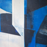 Chromatic Flow Abstract Canvas – Cobalt