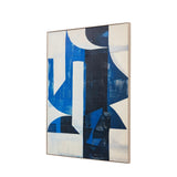 Chromatic Flow Abstract Canvas – Cobalt
