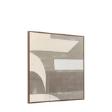 Chromatic Flow Square Abstract Canvas II – Neutral