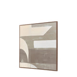 Chromatic Flow Square Abstract Canvas II – Neutral