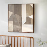 Chromatic Flow Square Abstract Canvas I – Neutral