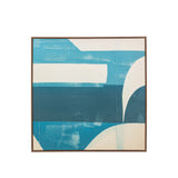 Chromatic Flow Square Abstract Canvas – Topaz
