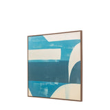 Chromatic Flow Square Abstract Canvas – Topaz